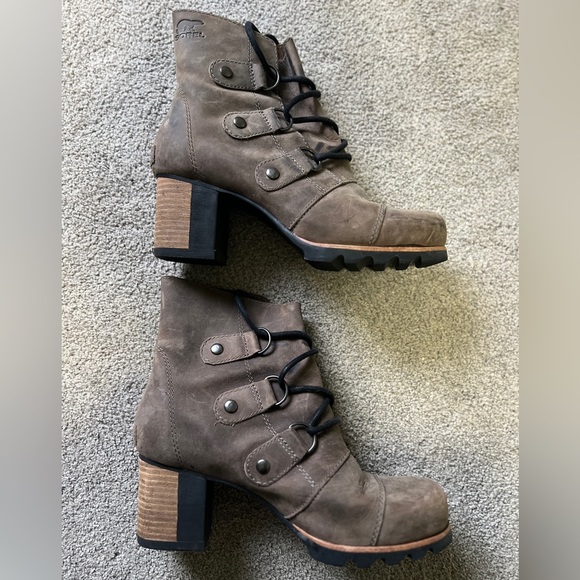 Sorel Addington Lace-Up Ankle Boots Size 7.5 Excellent Used Condition - Picture 2 of 6
